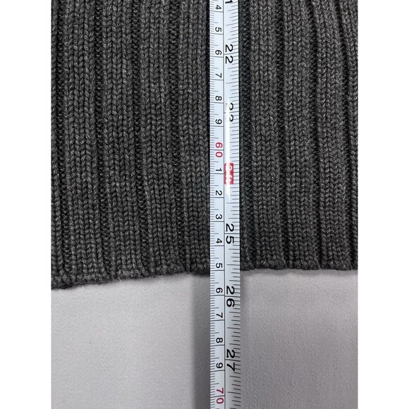 VTG Abercrombie & Fitch Muscle XL Ribbed Turtleneck Sweater Gray A&F Y2K Cotton - Picture 8 of 12